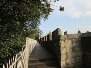 Walking along the city walls