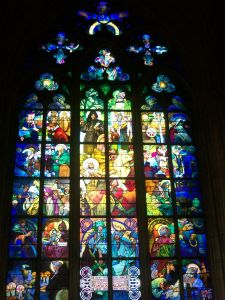 Mucha's panel at St Vitus Cathedral