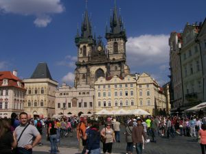Our Lady Before Tyn beyond the Old Town Square