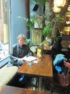 A pint in Mitchell Lane, at Bar Tabac